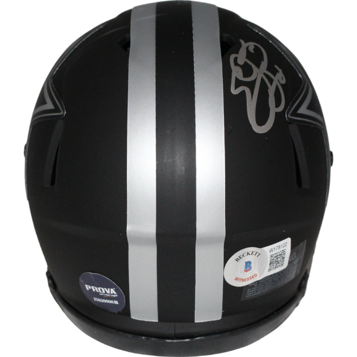 Emmitt Smith Signed Dallas Cowboys Eclipse Mini Helmet Beckett 39812