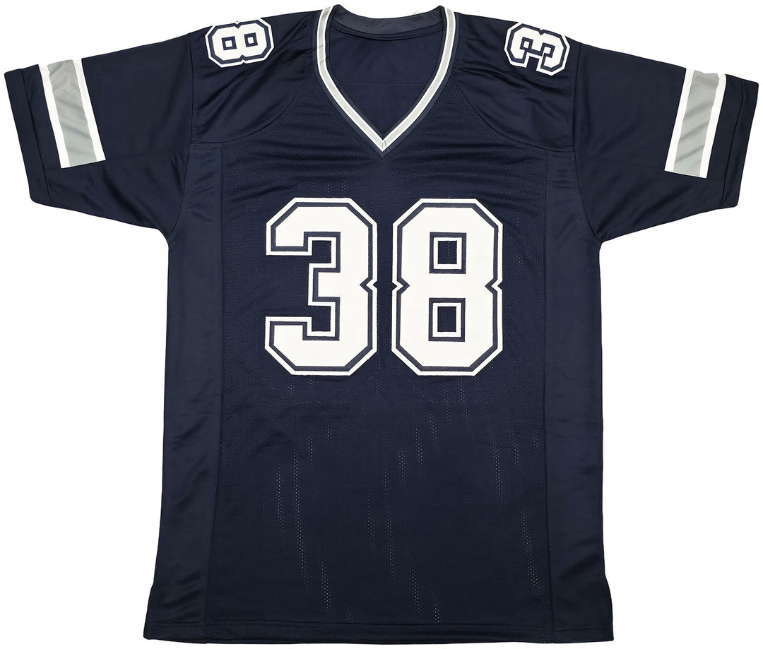 Dallas Cowboys Jeff Heath Autographed Blue Jersey Beckett BAS QR