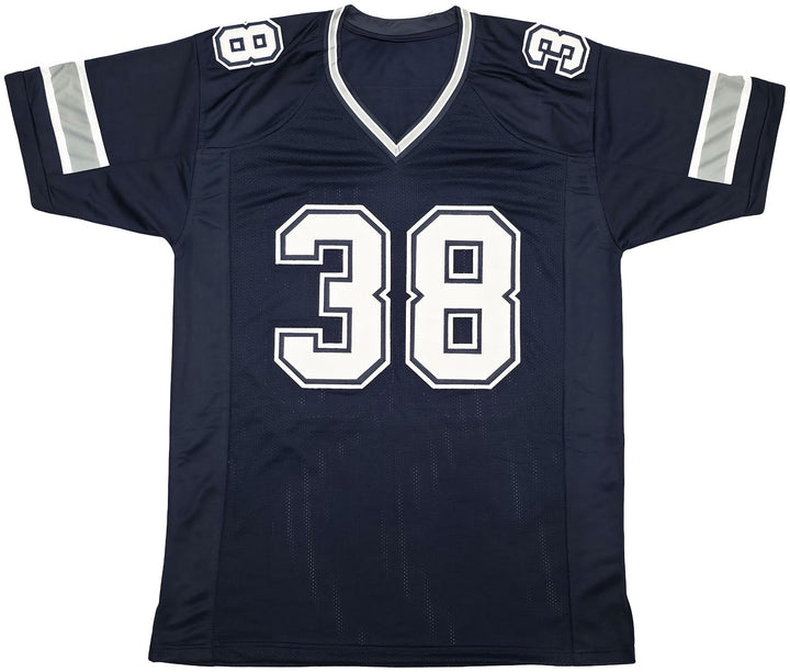 Dallas Cowboys Jeff Heath Autographed Blue Jersey Beckett BAS QR