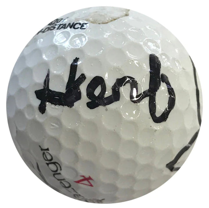 Herb Jeffries Autographed Slazenger 4 Golf Ball