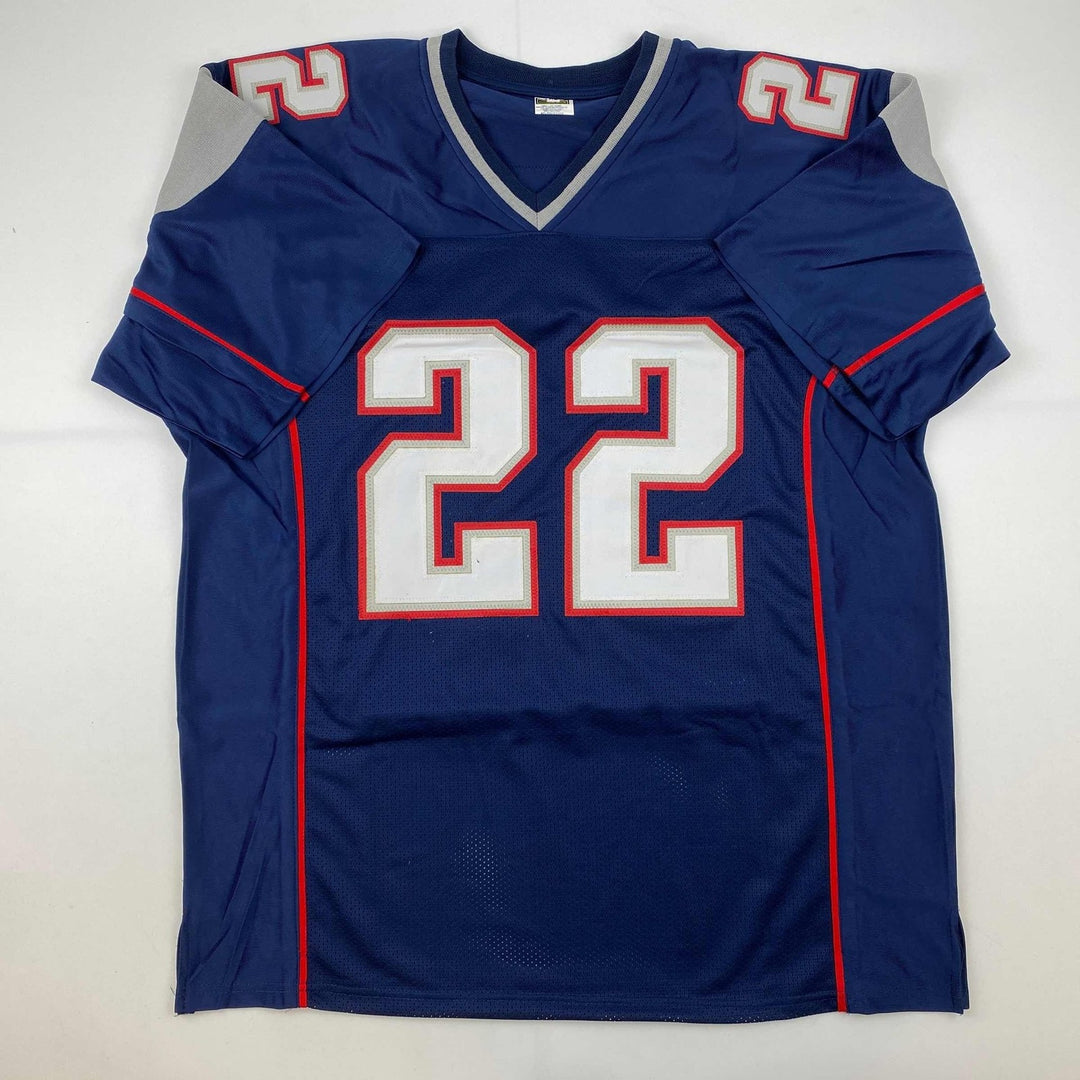 Autographed/Signed Asante Samuel Sr. New England Blue Jersey JSA COA