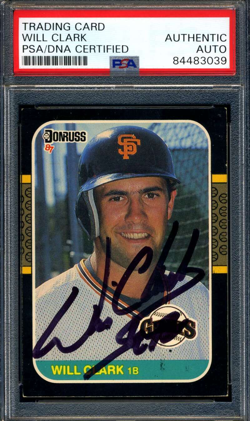 Will Clark PSA DNA Signed 1987 Donruss Rookie Autograph 3039