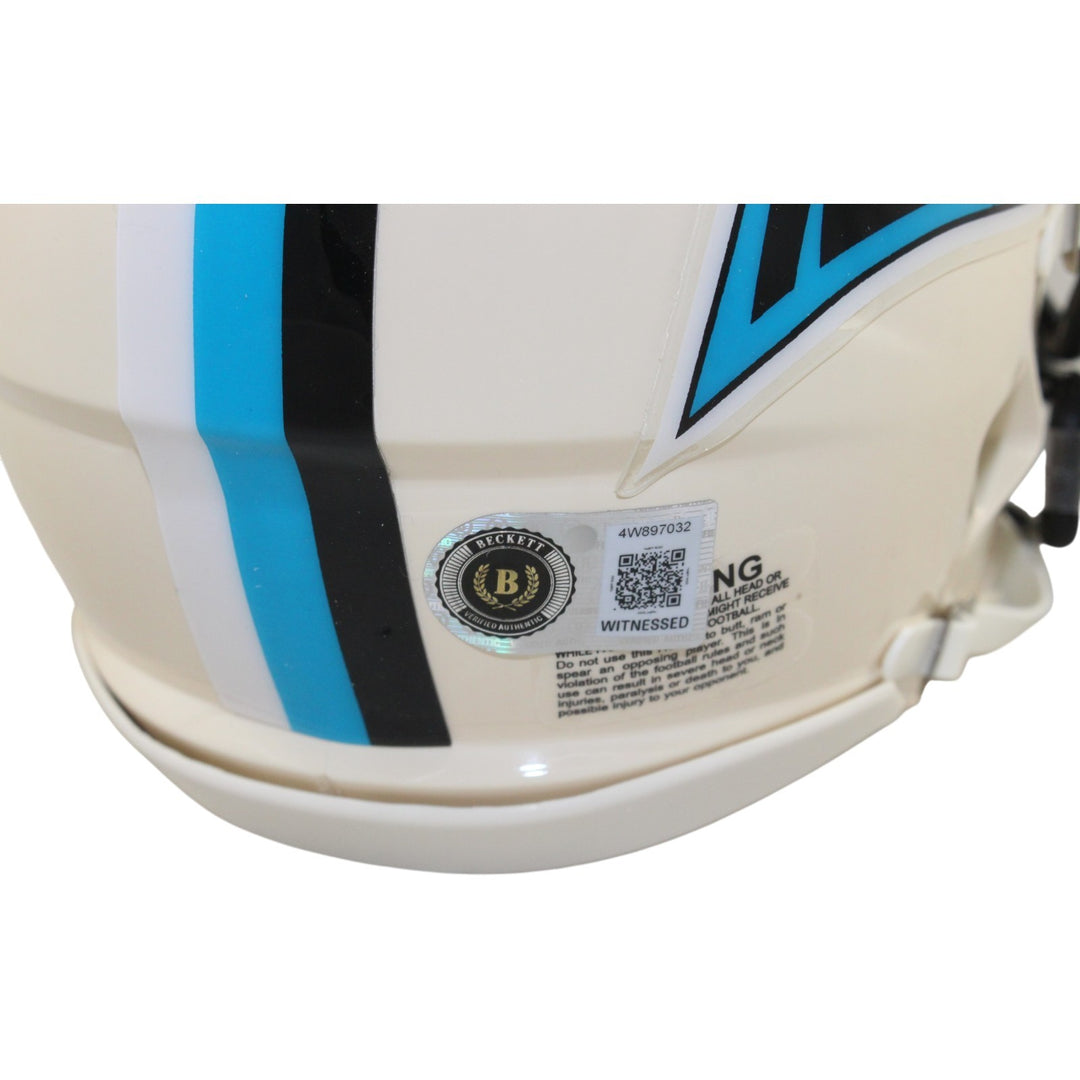 Luke Kuechly Autographed Carolina Panthers Retro Mini Helmet Beckett WIT 56897