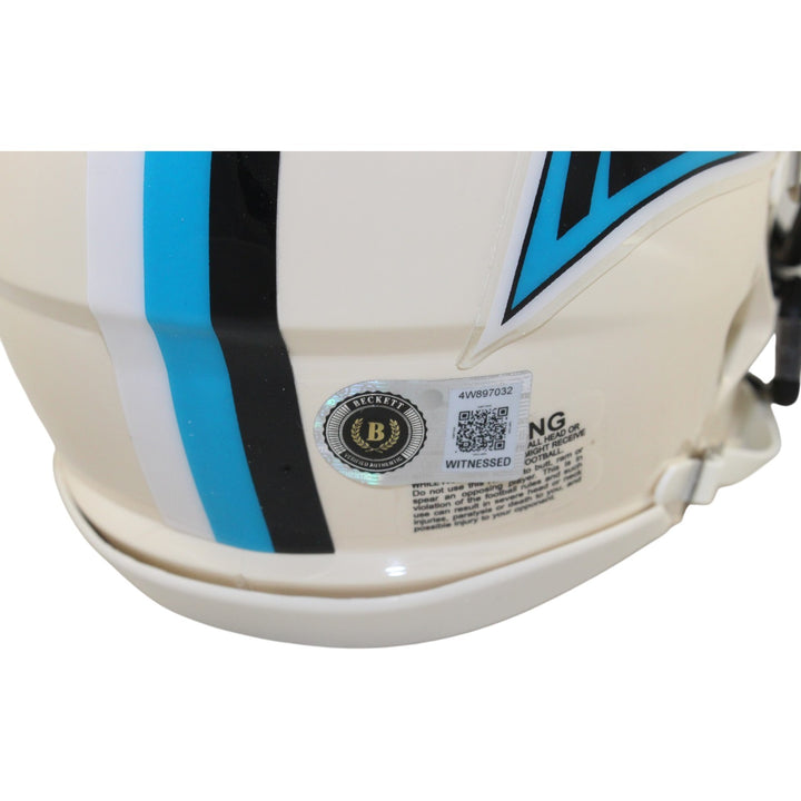 Luke Kuechly Autographed Carolina Panthers Retro Mini Helmet Beckett WIT 56897