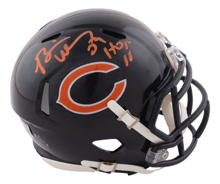 Brian Urlacher Signed Chicago Bears Mini Speed Helmet HOF 18 BAS
