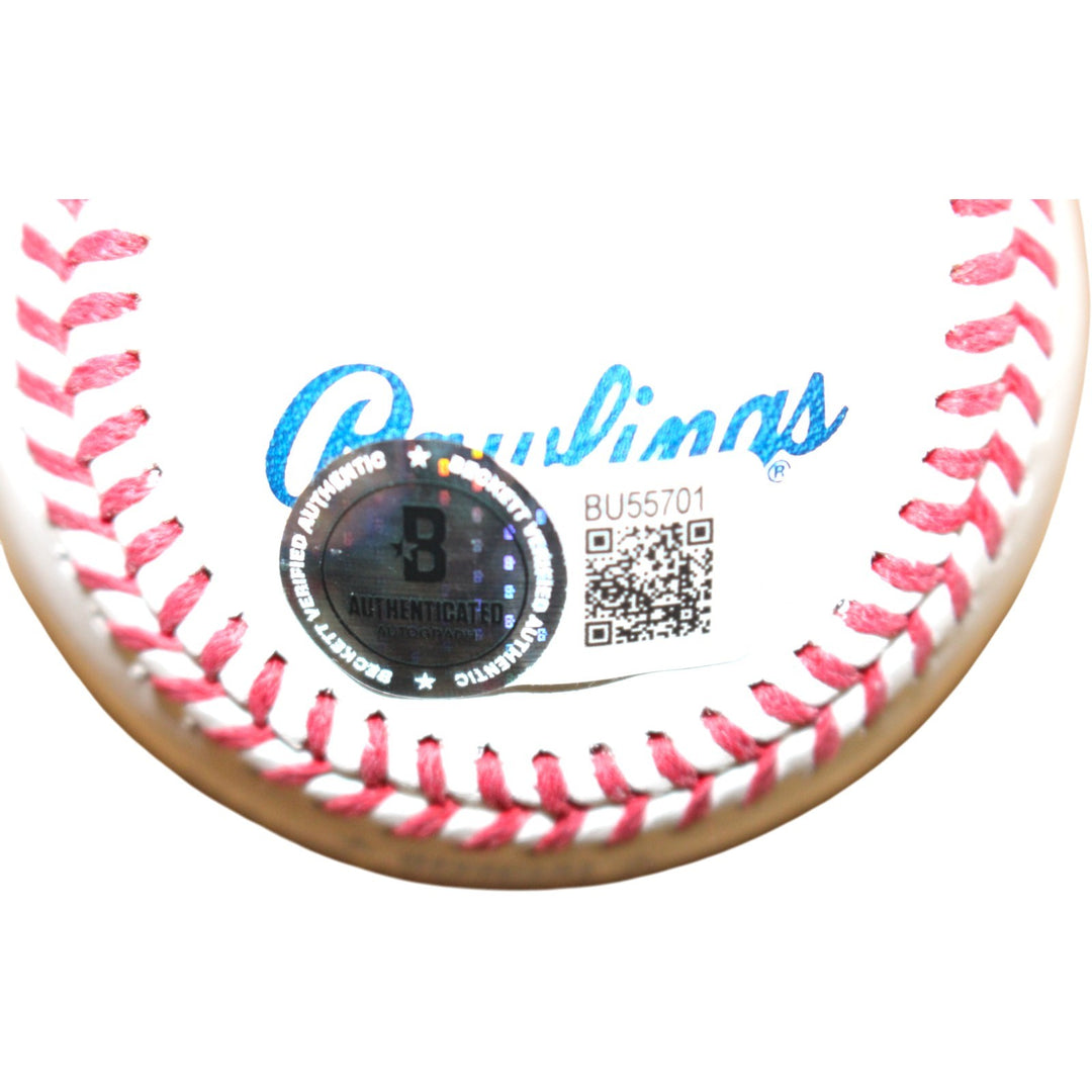 Alec Bohm Autographed Philadelphia Phillies OML Baseball Insc. Beckett 54465