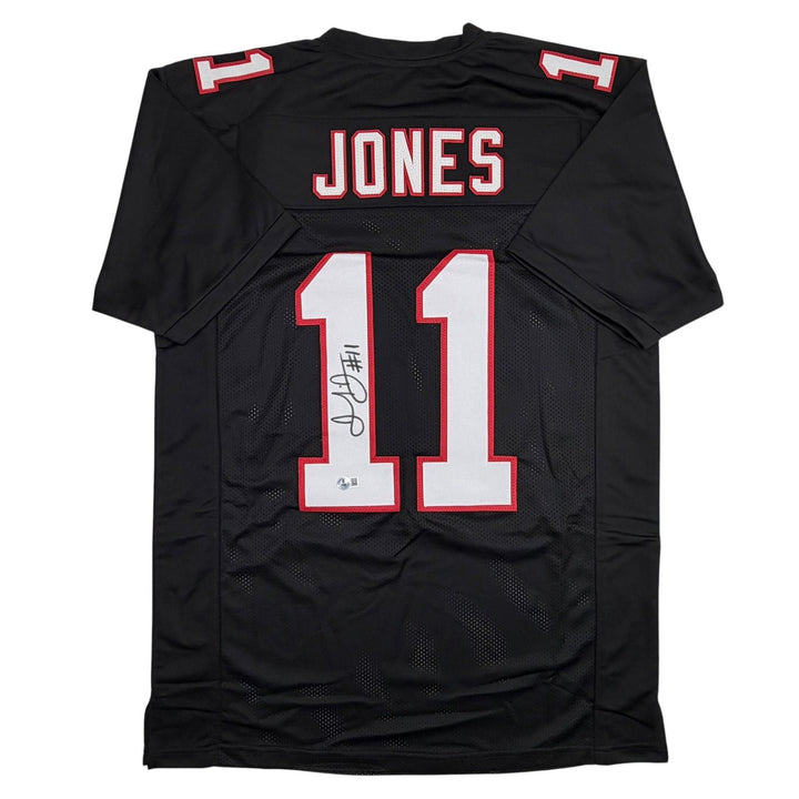 Autographed/Signed Julio Jones Atlanta Black Retro Jersey Beckett BAS COA