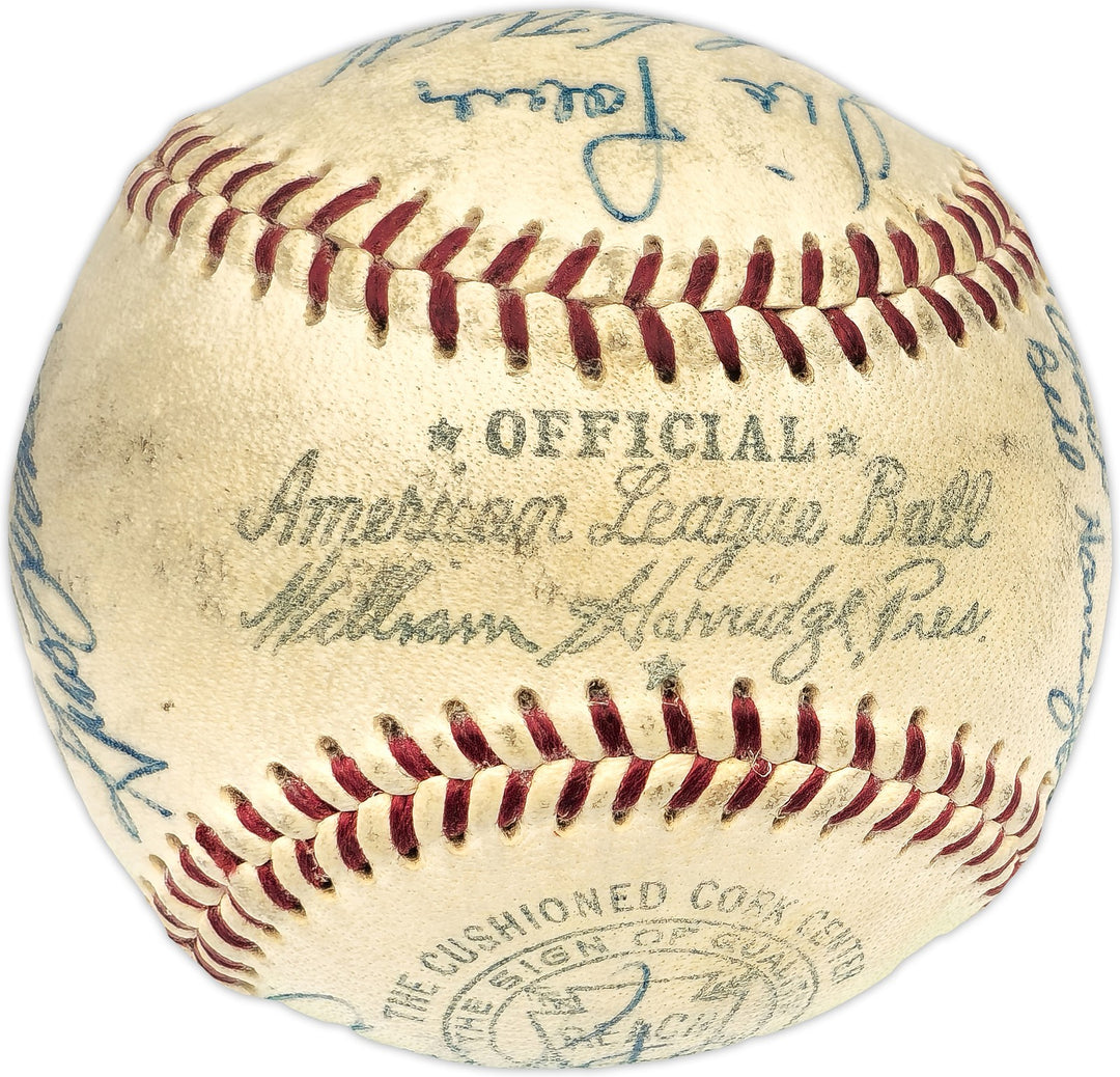 1955 Kansas City As Team Auto Harridge AL Baseball 21 Sig Enos Slaughter Beckett