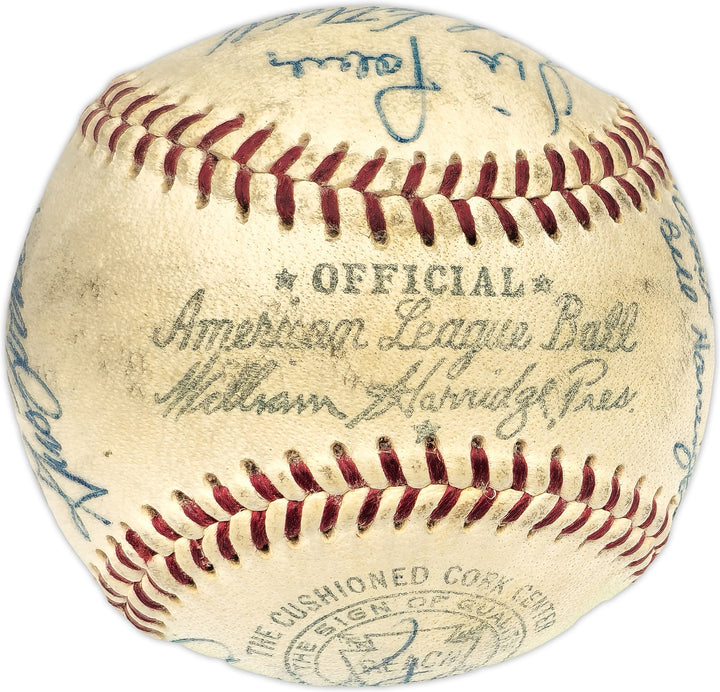 1955 Kansas City As Team Auto Harridge AL Baseball 21 Sig Enos Slaughter Beckett