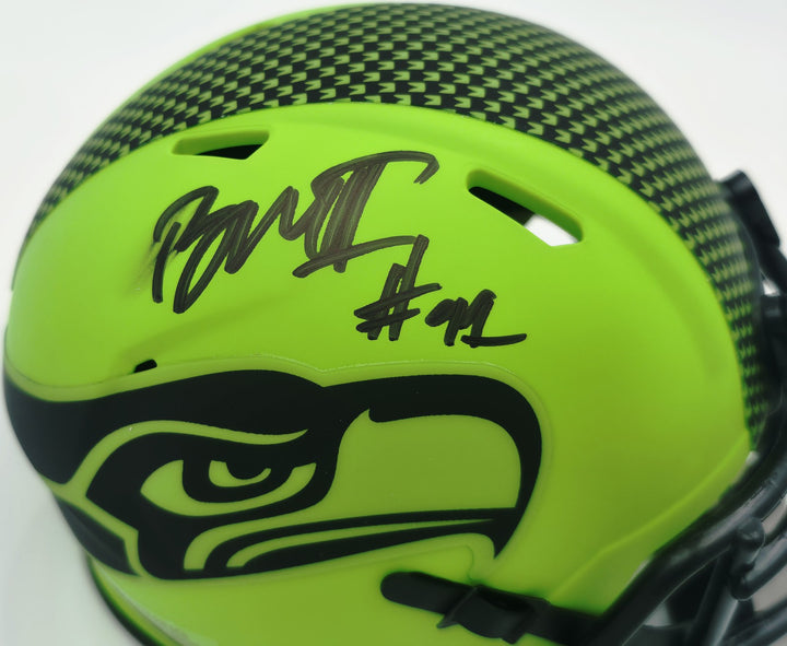 Byron Murphy II Signed Seahawks Rave Green Speed Mini Helmet (Smudged) MCS Holo