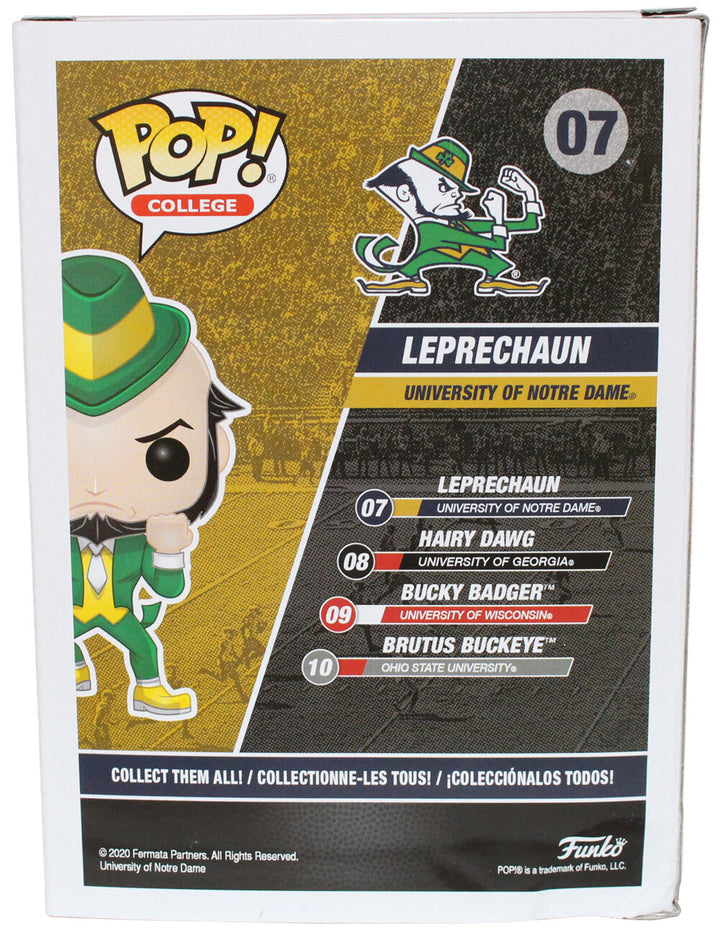 Lou Holtz Autographed/Signed Notre Dame Funko Pop! #7 Beckett 40612