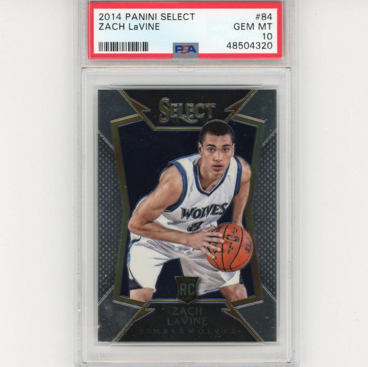Graded 2014-15 Panini Select ZACH LAVINE #84 Rookie RC Basketball Card PSA 10