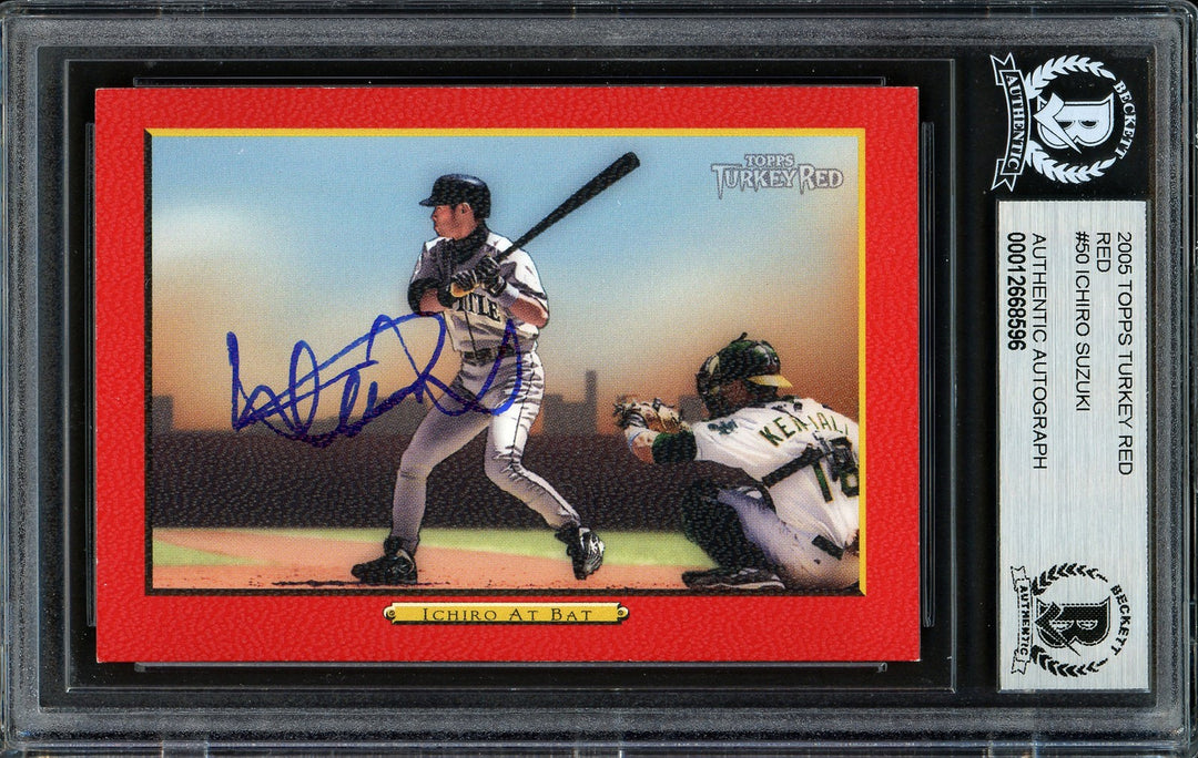 Ichiro Suzuki Signed 2005 Topps Turkey Red Card 50 Mariners Beckett #12668596
