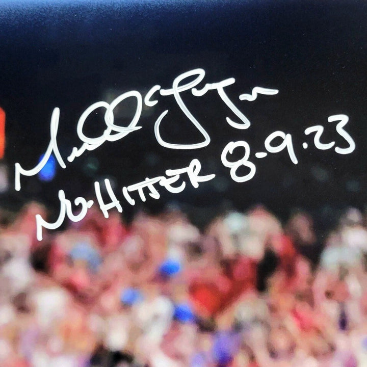 Michael Lorenzen signed "No Hitter 8-9-23" 16x20 Photo auto BAS Beckett Witness