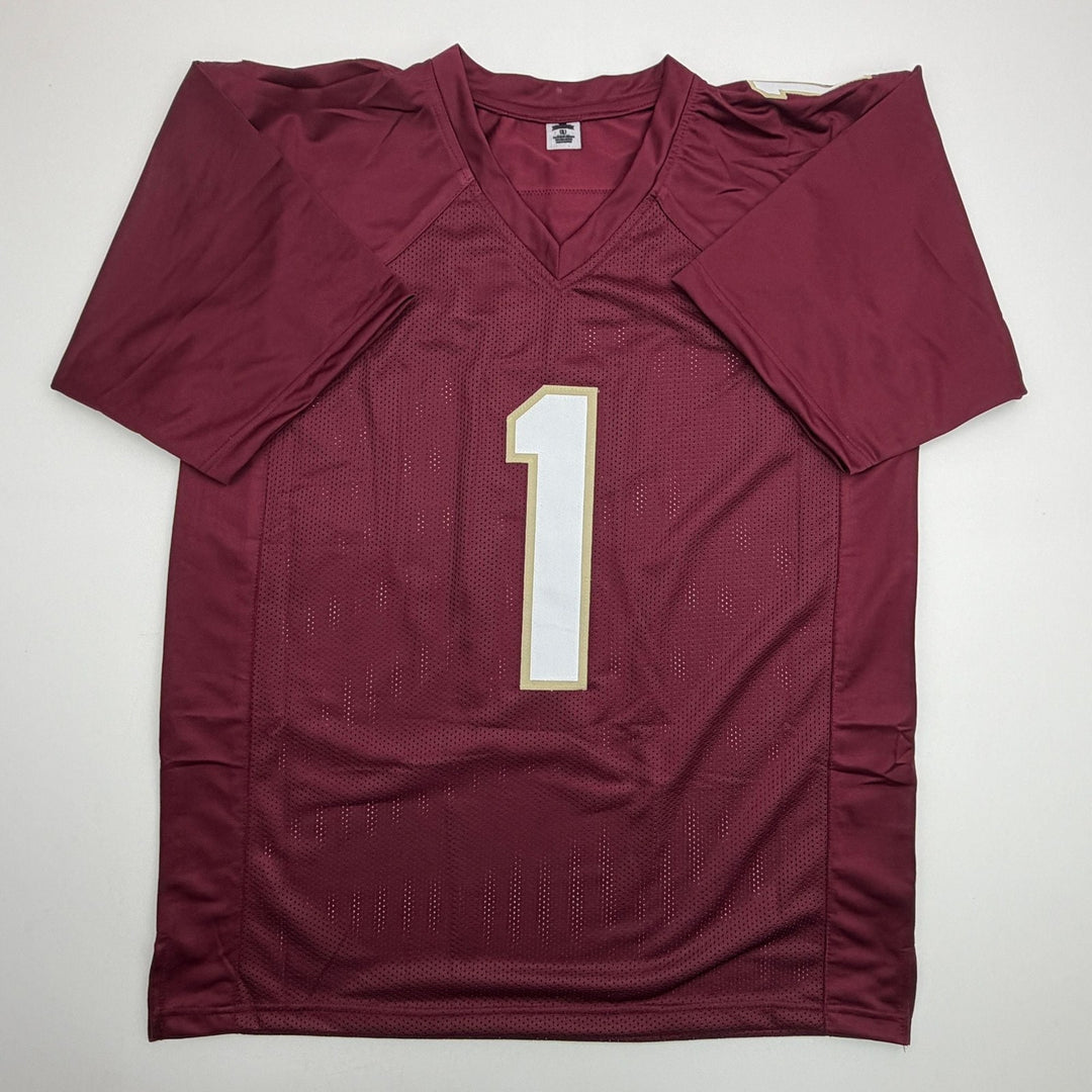 Autographed/Signed Kelvin Benjamin Florida State Maroon Jersey Beckett COA
