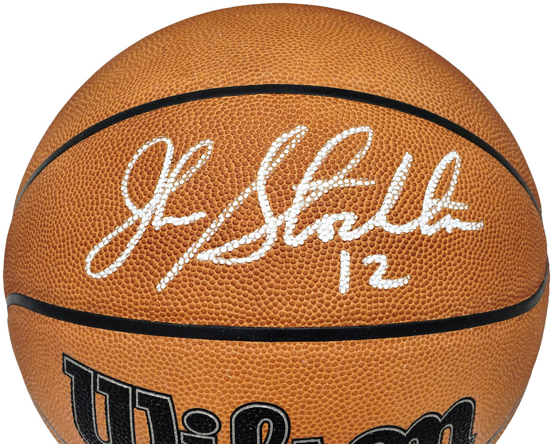 John Stockton Auto Official Game Ball Genuine Leather Basketball Jazz Beckett