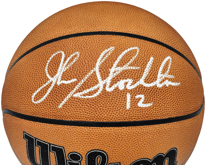 John Stockton Auto Official Game Ball Genuine Leather Basketball Jazz Beckett
