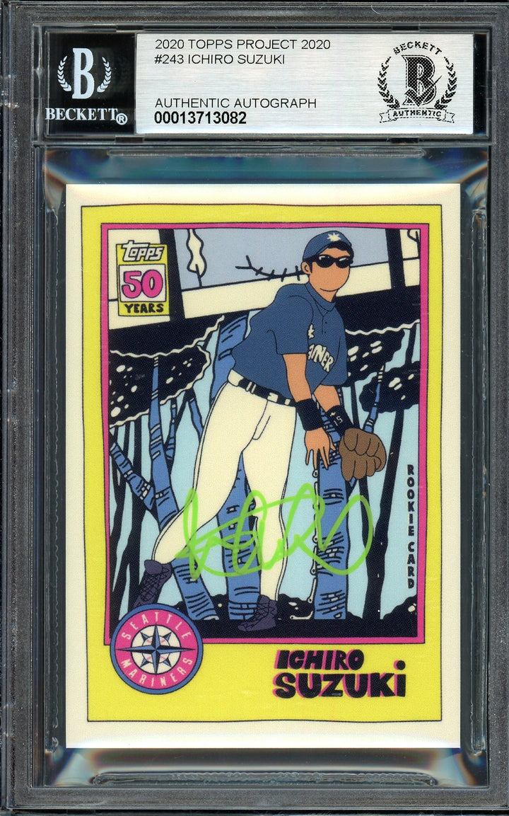 Ichiro Suzuki Auto Topps Project 2020 Fucci Card 243 Mariners Sig 10 /10 Beckett