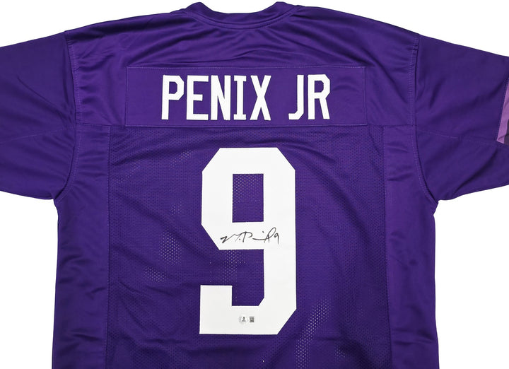 Washington Huskies Michael Penix Jr. Signed Purple Jersey Beckett Witness