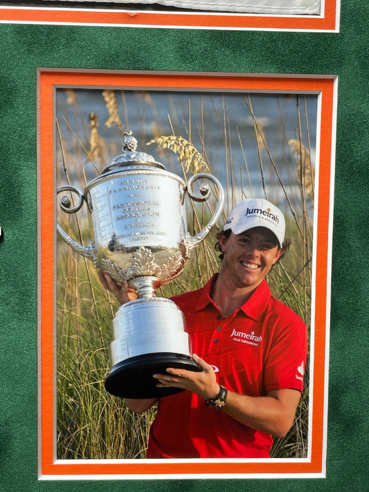 Rory McIlroy Signed 2012 PGA Golf Championship Pin Flag Framed UDA COA Autograph