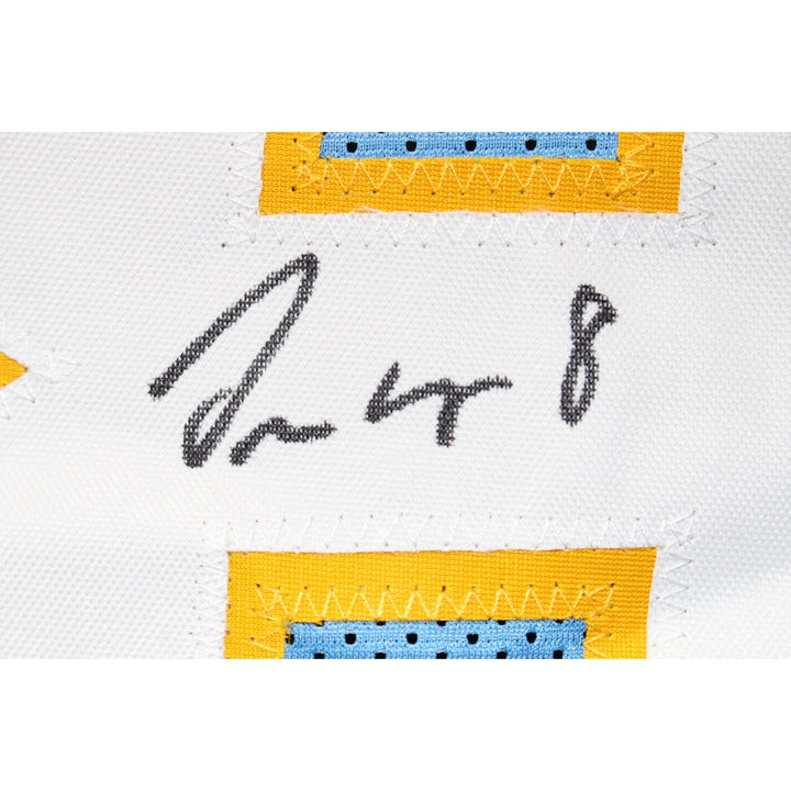 Omarion Hampton Autographed Pro Style Blue Sz XL Jersey Beckett Witness 51631