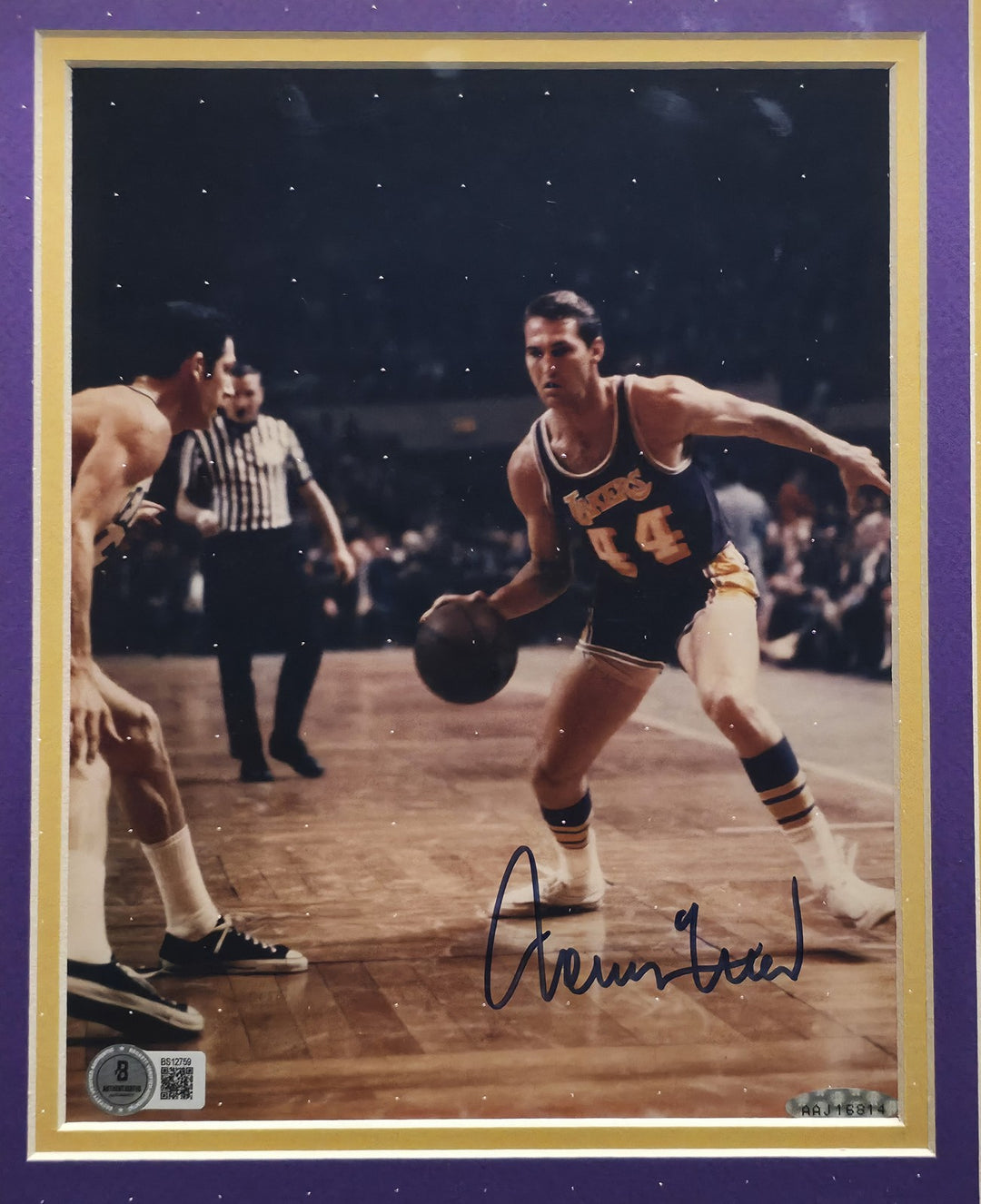 Jerry West Signed Framed 8x10 Photo Lakers UDA Holo & Beckett QR #BS12759
