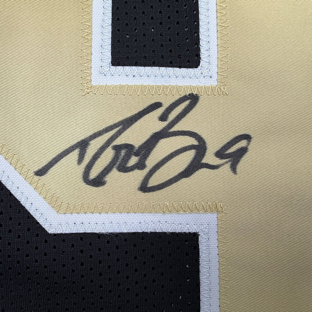 Autographed/Signed Drew Brees New Orleans Black Pro Cut Jersey Beckett COA