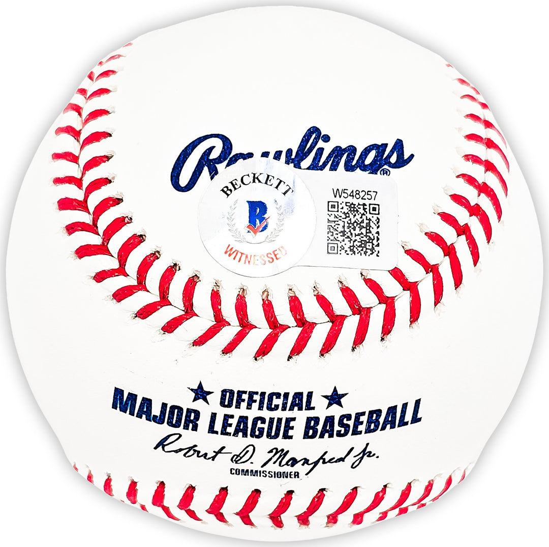 Michael Busch Signed Baseball Chicago Cubs "MLB Debut 4/25/23" Beckett Witness