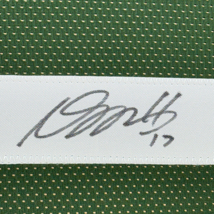 FRAMED Autographed/Signed DAVANTE ADAMS 33x42 Green Bay Green Jersey JSA COA