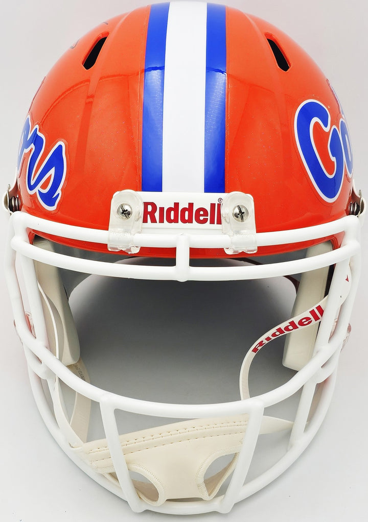 Steve Spurrier Auto Florida Gators Orange Full Size Speed Replica Helmet Beckett
