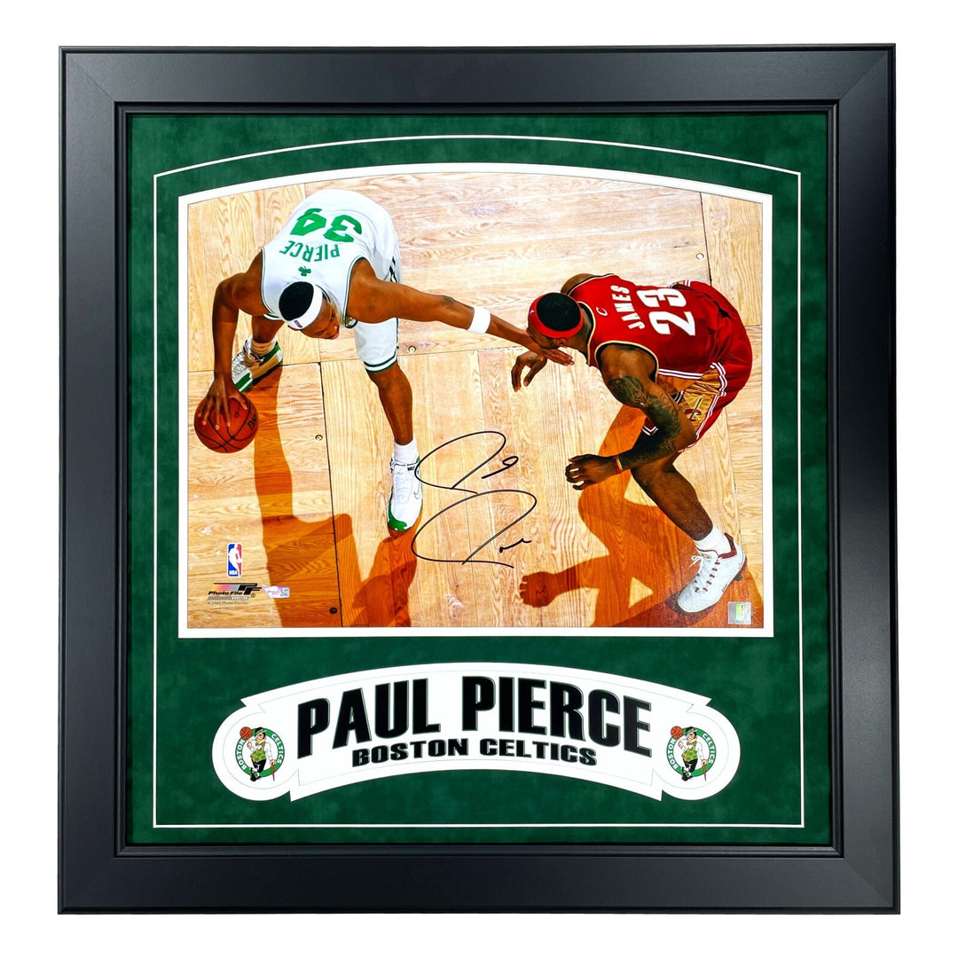 Paul Pierce Autographed Boston Celtics 16x20 Photo Framed Fanatics Signed LeBron