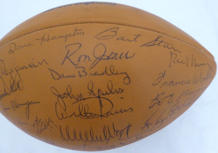 1969 Green Bay Packers Team Auto Football 50 Total Sigs Bart Starr PSA/DNA