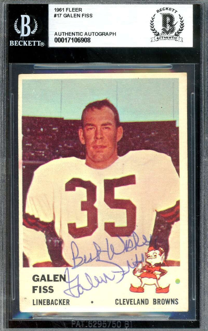 Galen Fiss Beckett BAS Signed 1961 Fleer Rookie Autograph