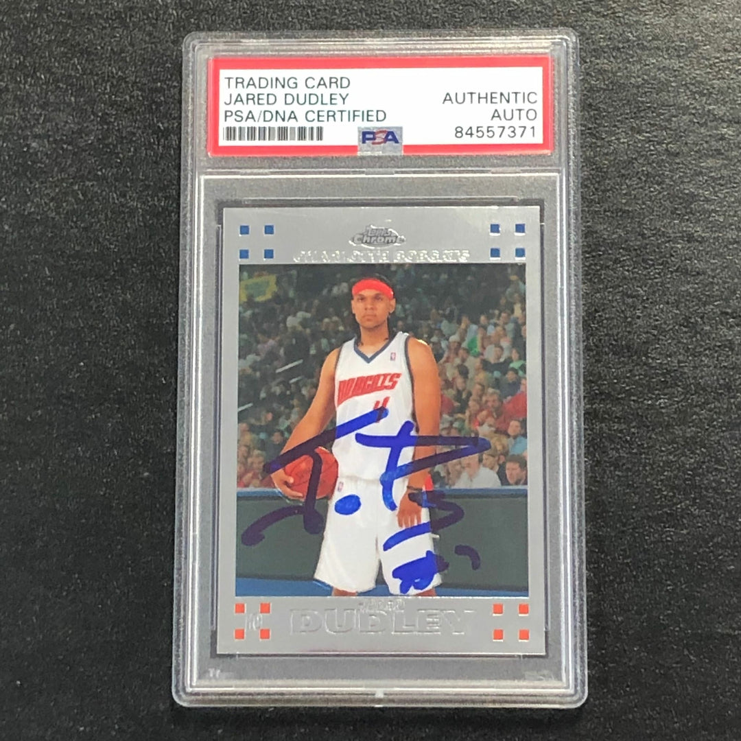 2007-08 Topps Chrome #137 Jared Dudley Signed Card AUTO PSA Slabbed Bobcats