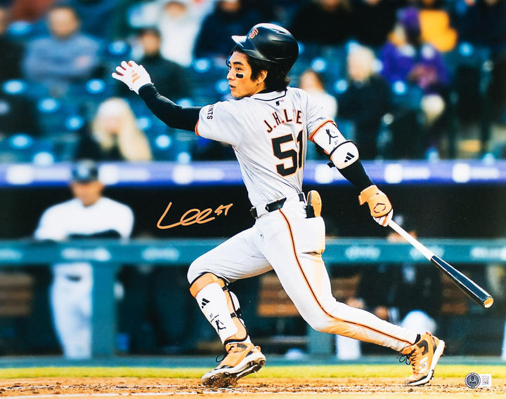 Jung Hoo Lee Signed Lee 51 16x20 San Francisco Giants Photo BAS