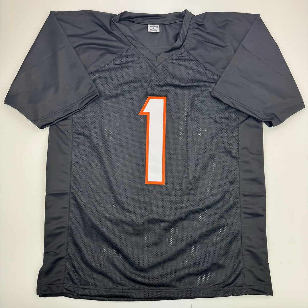 Autographed/Signed Ja'Marr Chase Cincinnati Black Jersey Beckett COA
