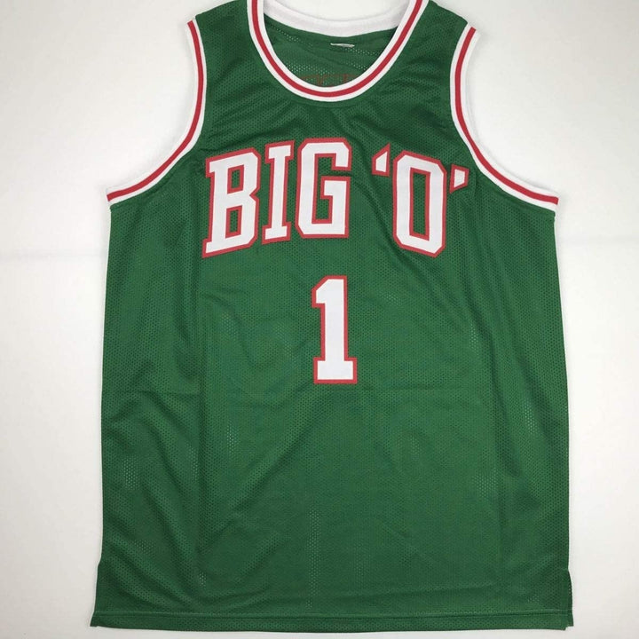 Autographed/Signed Oscar Robertson Milwaukee Green Jersey PSA/DNA COA