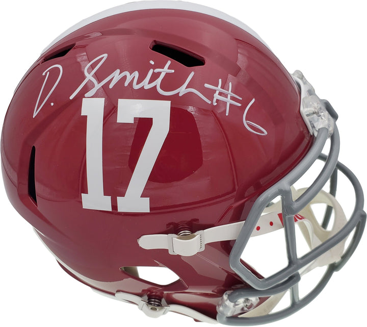 Devonta Smith Signed Alabama Crimson Tide Full Size Speed Replica Helmet Beckett