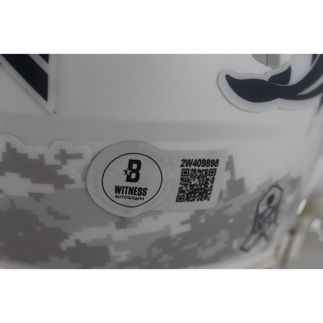 Larry Csonka Autographed Miami Dolphins 24 STS Mini Helmet Beckett Witness 49230