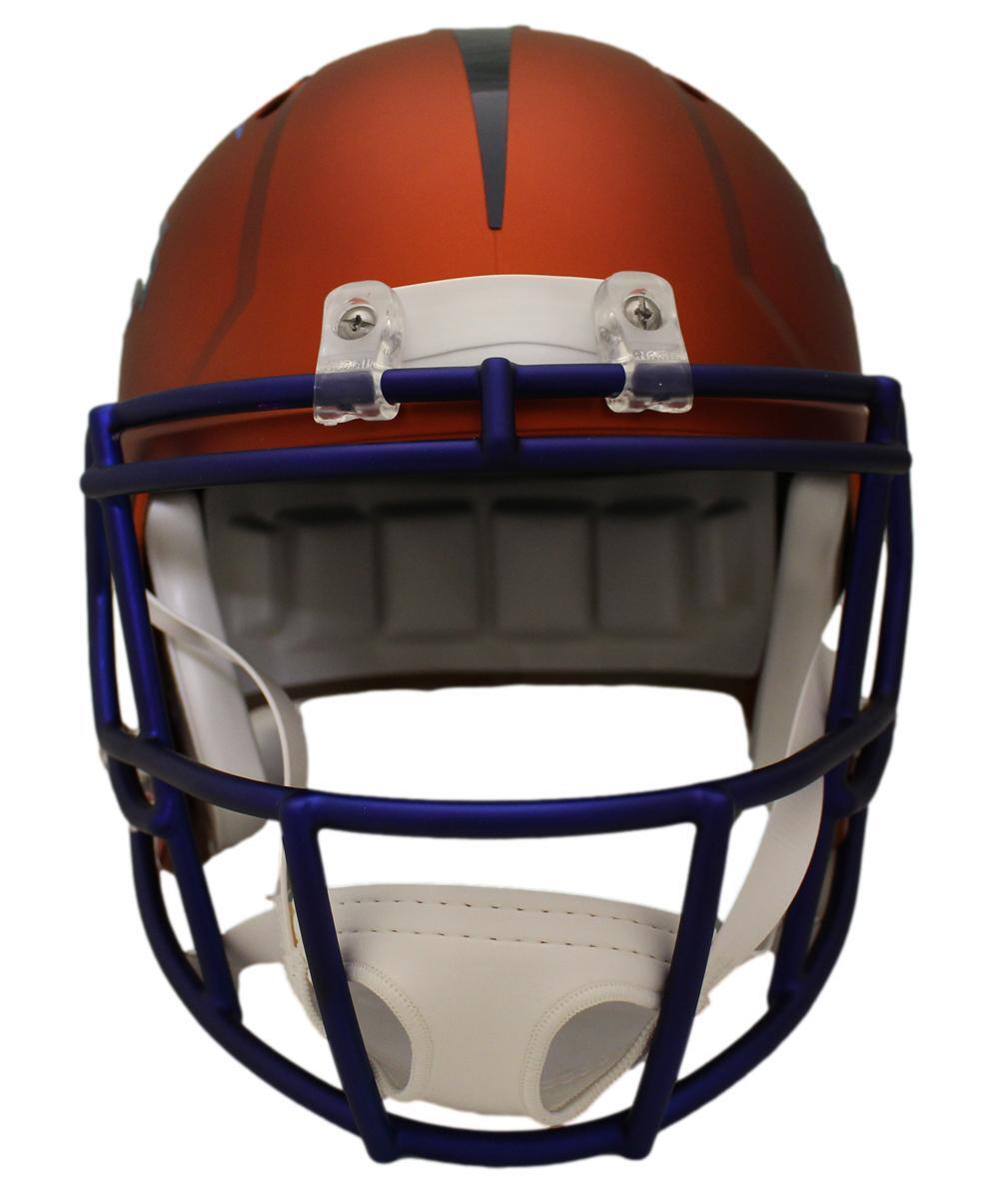 Russell Wilson Autographed Denver Broncos Full Size True Blaze Helmet FAN 36566