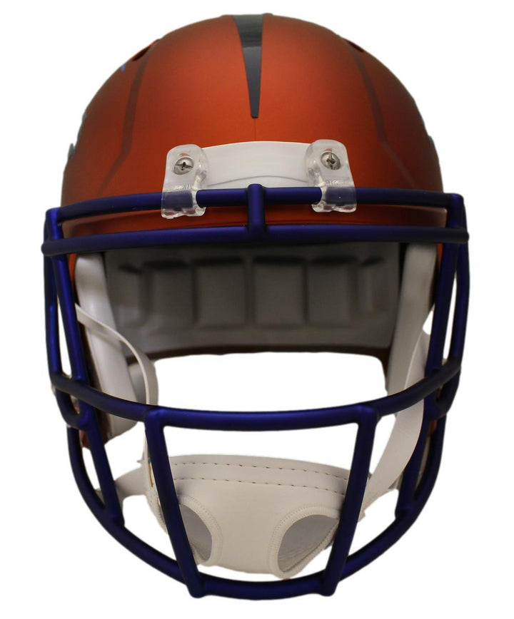 Russell Wilson Autographed Denver Broncos Full Size True Blaze Helmet FAN 36566