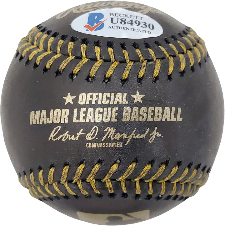 Ronald Acuna Jr. Signed Official Black MLB Baseball Atlanta Braves Beckett BAS