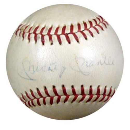 Mickey Mantle Auto Official AL Cronin Baseball Vintage Playing Days Sig PSA/DNA