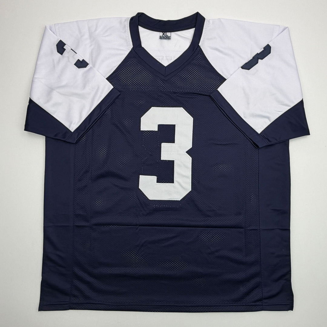 Autographed/Signed George Pickens Dallas Thanksgiving Football Jersey JSA COA