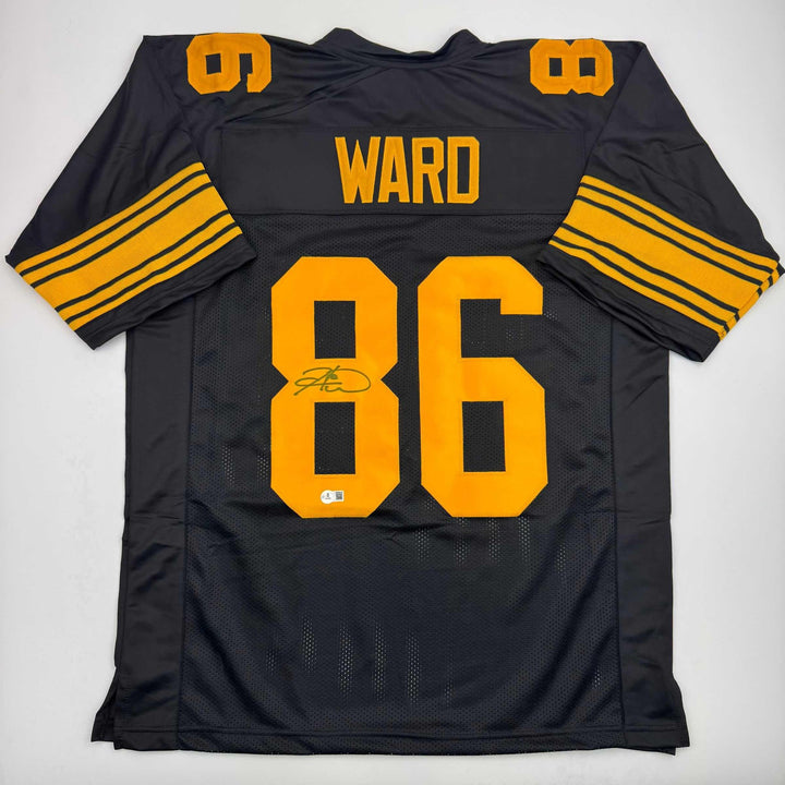 Autographed/Signed Hines Ward Pittsburgh Color Rush Football Jersey JSA COA