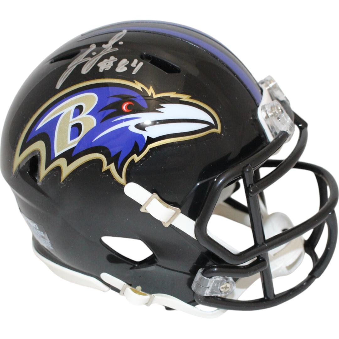 Jermaine Lewis Autographed/Signed Baltimore Ravens Spd Mini Helmet Beckett 48412