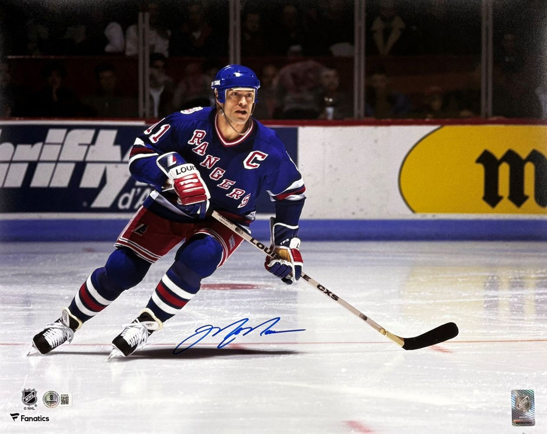 Mark Messier Signed 16x20 New York Rangers Photo BAS