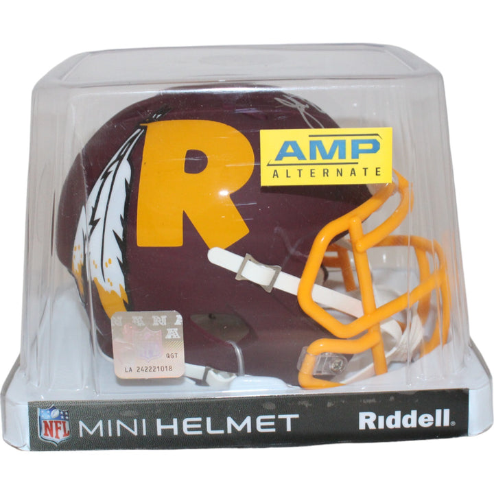John Riggins Signed Washington Redskins AMP Mini Helmet Beckett 43019