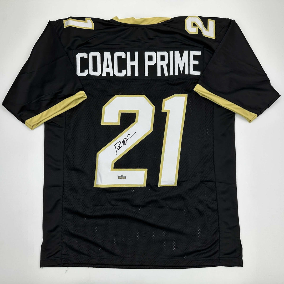Facsimile Autographed Coach Prime Deion Sanders Colorado Reprint Jersey Men's XL