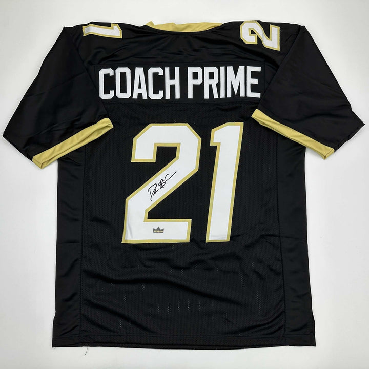 Facsimile Autographed Coach Prime Deion Sanders Colorado Reprint Jersey Men's XL